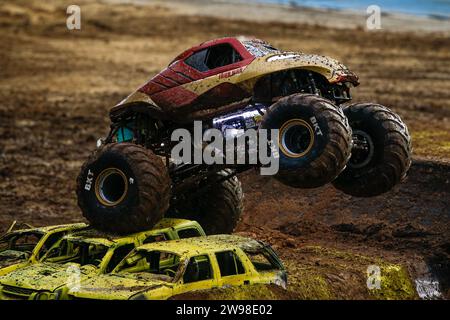 Monster trucks de Monsterjam à la Plata Buenos Aires Banque D'Images