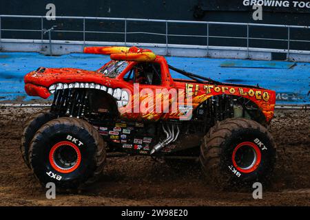 Monster trucks de Monsterjam à la Plata Buenos Aires Banque D'Images