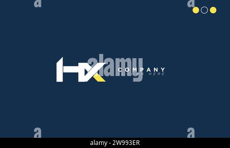 Lettres alphabétiques HX initiales Monogram logo Illustration de Vecteur