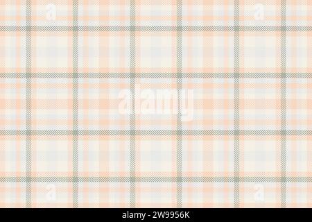 Tissu italien à carreaux sans couture, tissu texturé tartan coloré. Plaid vecteur de motif de fond en ligne en couleur lumière et lin. Illustration de Vecteur