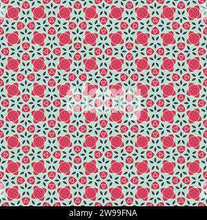 Un motif floral vibrant et abstrait avec une gamme de points et de cercles multicolores sur un fond blanc Banque D'Images