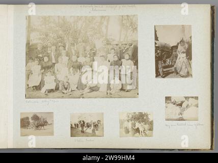 Vacances en Suisse, Andries Augustus Boom, 1900 Photography Album Magazine avec six photos en Espagne, dont une photo de groupe avec le consul allemand à Valence, 1900. Fait partie de l'album photo de la famille Boom-Gonggrijp au Suriname et Curaçao. Papier espagnol. Support photographique Espagne. Valencia Banque D'Images