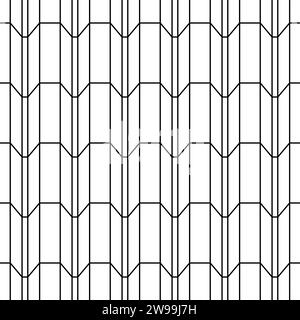 Modèle de toit sans soudure. Surface de rectangles répétitifs. Grille géométrique de répétition en mosaïque. Conception de toiture répétée pour des impressions. Planche rectangulaire noire sur le toit Illustration de Vecteur