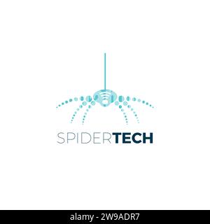 Logo Spider Tech pour la technologie de votre marque Illustration de Vecteur