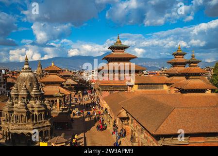 Paysage de Patan Durbar Square situé à Katmandou au Népal Banque D'Images