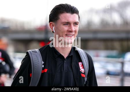 Rotherham, Royaume-Uni. 26 décembre 2023. Calum Kavanagh de Middlesbrough arrive lors du Sky Bet Championship Match Rotherham United vs Middlesbrough au New York Stadium, Rotherham, Royaume-Uni, le 26 décembre 2023 (photo de Ryan Crockett/News Images) à Rotherham, Royaume-Uni le 12/26/2023. (Photo de Ryan Crockett/News Images/Sipa USA) crédit : SIPA USA/Alamy Live News Banque D'Images