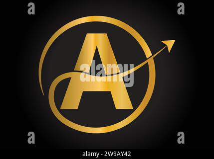 Logo Finance avec Un concept de lettre. Résumé créatif Marketing et conception de logo d'entreprise financière. Illustration de Vecteur