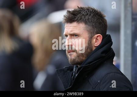 Rotherham, Royaume-Uni. 26 décembre 2023. Michael Carrick, Manager de Middlesbrough lors du Sky Bet Championship Match Rotherham United vs Middlesbrough au New York Stadium, Rotherham, Royaume-Uni, le 26 décembre 2023 (photo de Ryan Crockett/News Images) à Rotherham, Royaume-Uni le 12/26/2023. (Photo de Ryan Crockett/News Images/Sipa USA) crédit : SIPA USA/Alamy Live News Banque D'Images