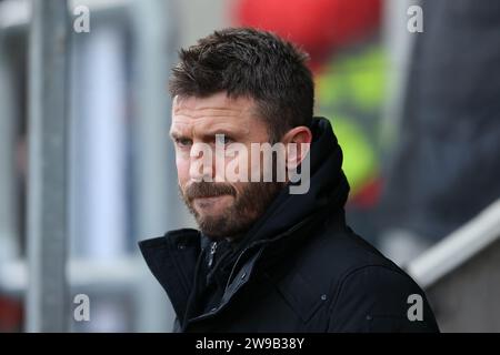 Rotherham, Royaume-Uni. 26 décembre 2023. Michael Carrick, Manager de Middlesbrough lors du Sky Bet Championship Match Rotherham United vs Middlesbrough au New York Stadium, Rotherham, Royaume-Uni, le 26 décembre 2023 (photo de Ryan Crockett/News Images) à Rotherham, Royaume-Uni le 12/26/2023. (Photo de Ryan Crockett/News Images/Sipa USA) crédit : SIPA USA/Alamy Live News Banque D'Images