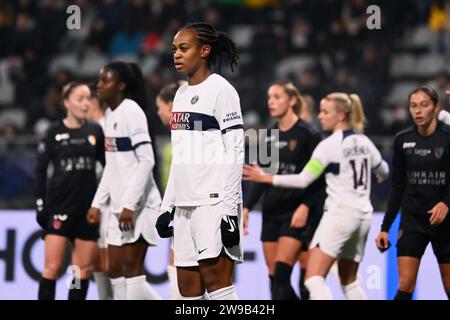 ©Julien Mattia / le Pictorium/MAXPPP - Paris 17/12/2023 Marie-Antoinette Katoto lors de la 11e Journee de Ligue 1 Arkema entre le PFC et le PSG au Stade Charlety, le 17 décembre 2023 Banque D'Images