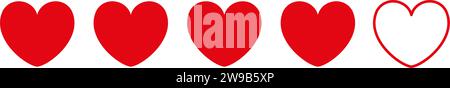 Love Heart Rating Icon conception simple de base Illustration de Vecteur