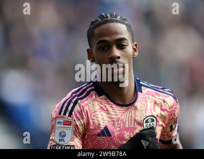 Deepdale, Preston, Royaume-Uni. 26 décembre 2023. EFL Championship football, Preston North End contre Leeds United ; Crysencio Summerville de Leeds United crédit : action plus Sports/Alamy Live News Banque D'Images