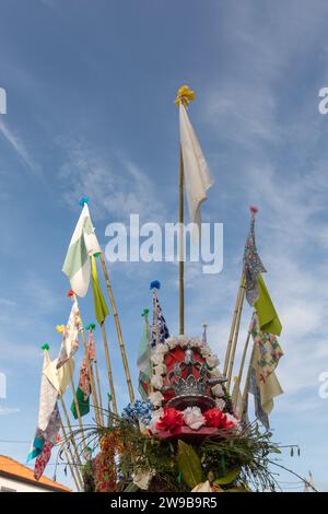 Célébration du Saint-esprit sur l'île de Sao Jorge, Açores, Portugal Banque D'Images