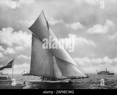 Tournant bénévoles S.H. [C.-à-d. Sandy Hook] Lightship, 27 Septembre, 1887 Banque D'Images