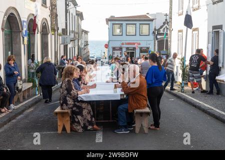 Festivités du Saint esprit à Ribeira Grande, Sao Miguel Banque D'Images