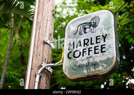 Café au Musée Bob Marley, Kingston, Jamaïque, Amérique centrale Banque D'Images