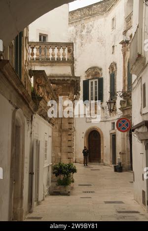 Martina Franca, Italie. Vue extérieure du Palazzo Marino Motolese. Banque D'Images