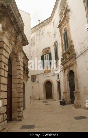 Martina Franca, Italie. Vue extérieure du Palazzo Marino Motolese. Banque D'Images