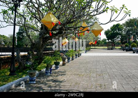 Jardin de l'ancienne cité impériale à Hué, Vietnam. Banque D'Images