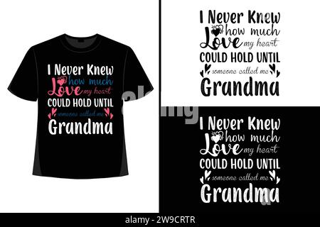 Grand-mère t-shirt design, grand-mère, grand-mère t-shirt design, typographie, vecteur, illustration, tasse, affiche, logo, chemise, grand-mère, grand-parent Illustration de Vecteur