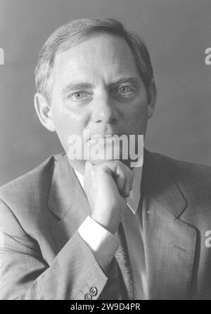 CDU Politiker Wolfgang Schaueble im Alter von 81 Jahren gestorben.Wolfgang SCHAEUBLE, Deutschland, Politiker, CDU. ARCHIVFOTO vom 16.04.1989, *** homme politique de la CDU Wolfgang Schaueble est décédé à l'âge de 81 ans Wolfgang SCHAEUBLE, Allemagne, homme politique, PHOTO D'ARCHIVES DE la CDU de 16 04 1989, Banque D'Images