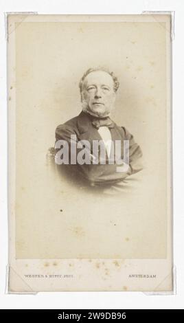 Portrait de M. Albertus Jacob Duymaer van Twist (1809-1887), avocat, membre de la Chambre basse, 1865 - avant 1887 Photographie. Carte visite Amsterdam Cardboard. papier. support photographique albumen print personnes historiques non connues par leur nom Banque D'Images