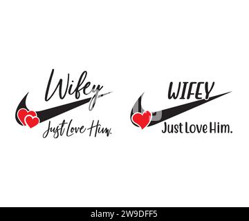 Wifey Hubby SVG, silhouette de Cricut, épouse vecteur, hubby clipart, mari vecteur, couple de mariage SVG, M. et Mme, wifey Illustration de Vecteur