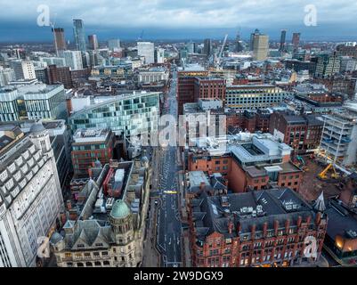 Image aérienne de Deansgate Manchester Banque D'Images