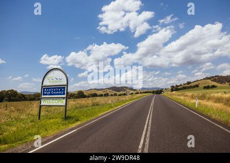 Entrée du parc national de Kosciusko en Australie Banque D'Images