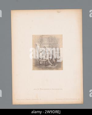 Production photographique d'un croquis d'un couple amoureux par Albert Hendschel, Theodor Huth, d'après Albert Hendschel, c. 1865 - dans ou avant 1870 photographie cette photo fait partie d'une couverture avec 50 photos sur 48 feuilles, une liste d'images et une page de titre. Frankfurt am main support photographique albumen print couple d'amoureux Banque D'Images