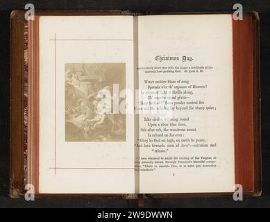 Production photographique d'une peinture, représentant le culte des bergers, anonyme, c. 1865 - dans ou avant 1870 photographie support photographique impression albumen adoration du Christ-enfant par les bergers ; Marie et Joseph présents Banque D'Images