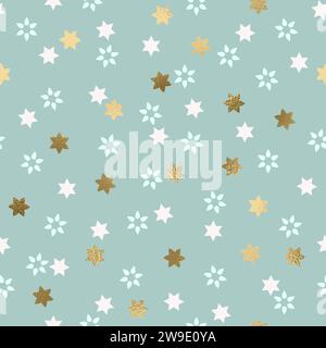 Motif sans couture de Noël avec de l'or Illustration de Vecteur