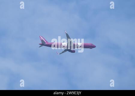 Chiangmai, Thaïlande - octobre 11 2023 : HS-VKL A321-200 de la compagnie Thai Vietjet. Décollez de l'aéroport international de Chiang Mai à l'aéroport de Bangkok. Banque D'Images