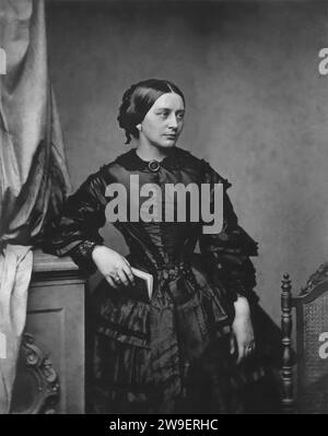 Portrait de Clara Schumann. Année : 1857. Par Franz Hanfstaengl. Banque D'Images