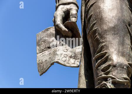 Laredo, Espagne. Monument à Diego del Barco y de la Cendeja, brigadier d'artillerie de l'armée espagnole, héros de la guerre d'indépendance de la péninsule espagnole Banque D'Images