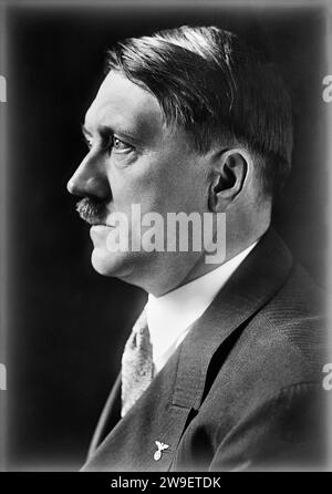 Portrait d'Adolf Hitler. Date : 19 mars 1932. Banque D'Images