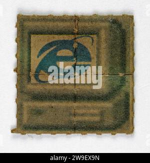 Internet Explorer LSD blotter [trempé autour de 1999] - ACIDE DE BUVARD - LSD [acide lysergique diéthylamide] Banque D'Images