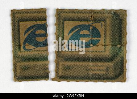 Internet Explorer LSD blotter [trempé autour de 1999] ACIDE DE BUVARD - LSD [acide lysergique diéthylamide] Banque D'Images