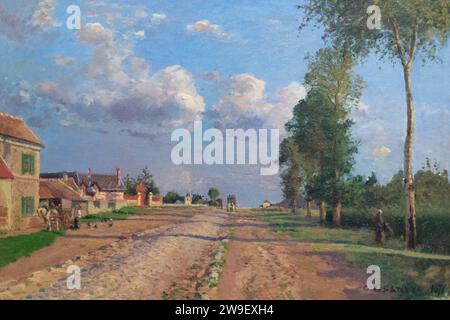 Route de Versailles, Rocquencourt, Camille Pissarro, 1871, Banque D'Images