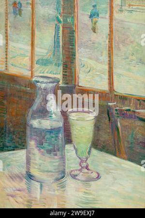 Table café avec absinthe, Vincent van Gogh, 1887, Banque D'Images