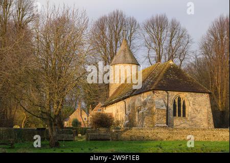 Église paroissiale St Peter Southease près de Lewes East Sussex Angleterre Royaume-Uni Banque D'Images