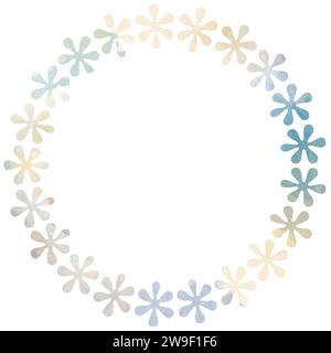 Aquarelle colorée sur papier blanc. Cadre .Grunge arrière-plan. Banque D'Images