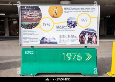 1976 - 1977 histoire du Stade olympique de Montréal, Québec, Canada Banque D'Images