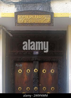 Zanzibar, Tanzanie - 18 juillet 2017 : Freddie Mercury célèbre maison de chanteur Queen et musée à Stone Town. Banque D'Images