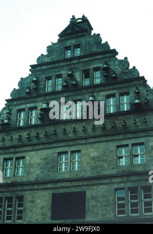 Hamelin, Allemagne, octobre 14. 1995 Maison de mariage. La maison de mariage est un important bâtiment de la Renaissance Weser en Basse-Saxe, qui a été construit à partir de S. Banque D'Images