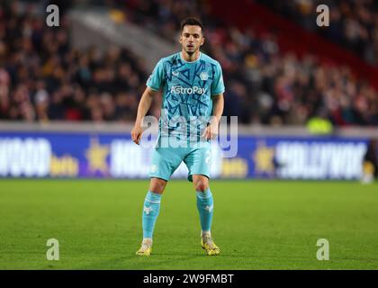 27 décembre 2023 ; Gtech Community Stadium, Brentford, Londres, Angleterre; premier League football, Brentford contre Wolverhampton Wanderers ; Pablo Sarabia de Wolverhampton Wanderers Banque D'Images