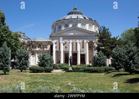 La salle de concert roumaine Athenaeum à Bucarest, Roumanie Banque D'Images