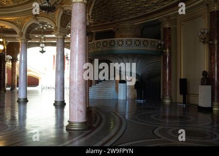 Il intérieur de la salle de concert roumaine Athenaeum à Bucarest, Roumanie Banque D'Images