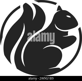 Modèle de logo Squirrel isolé. Identité de marque. Icône graphique vectoriel abstrait Illustration de Vecteur