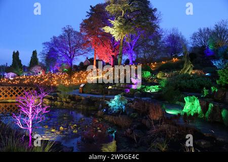 Alpine Meadow and Rock Garden, Glow 2023, RHS Garden Wisley, Woking, Surrey, Angleterre, Grande-Bretagne, Royaume-Uni, Royaume-Uni, Europe Banque D'Images